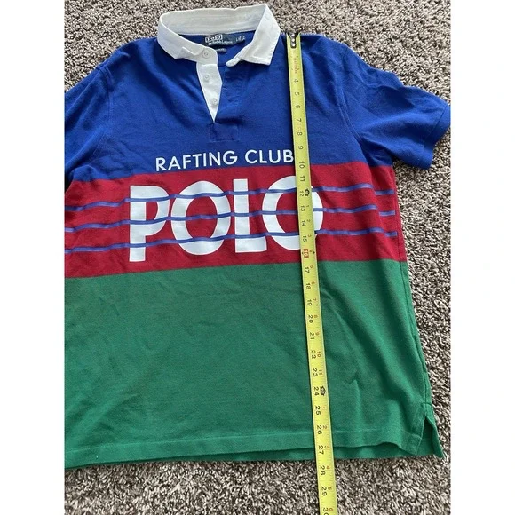Vintage Polo Ralph Lauren Rafting Club Short Sleeve Polo Men's Large - Picture 3 of 5